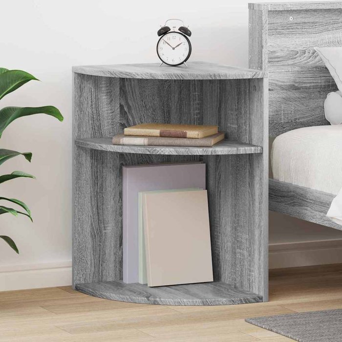 Mesita auxiliar sonoma gris 39,7 x 39,7 x 60 cm