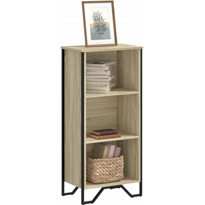 Librería sonoma de roble, 50x31x106 cm, madera de ingeniería. - pangivo