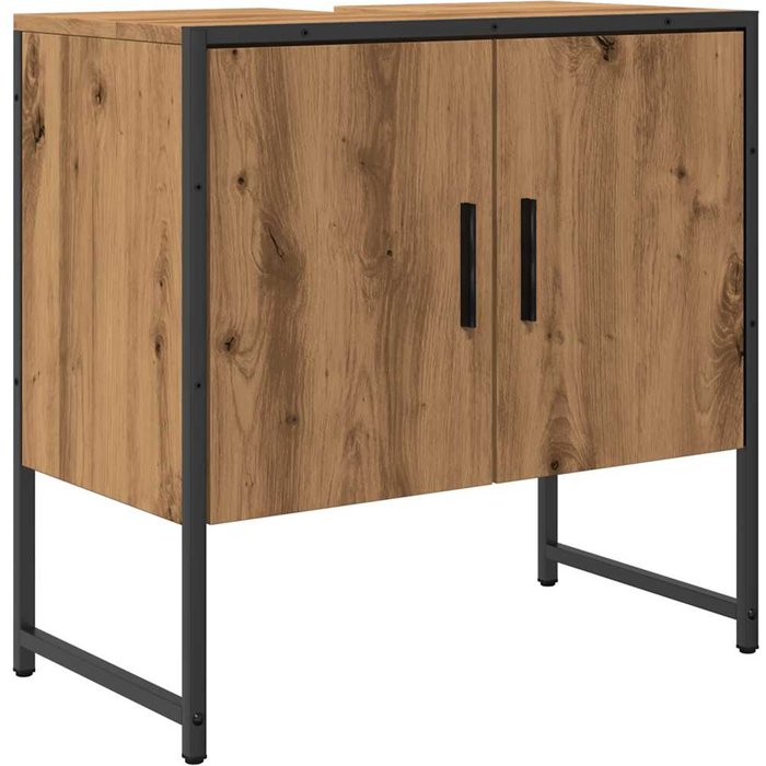 Mueble de lavabo de ba?o madera roble artisan 60x33x60 cm - comfortxl