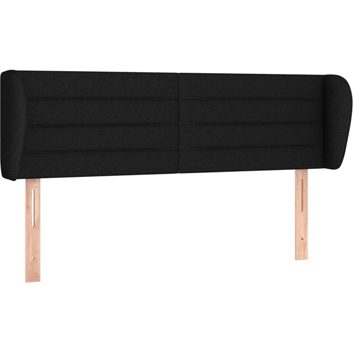 Cabecero cama - mueble cabecero de tela negro 147x23x78/88 cm