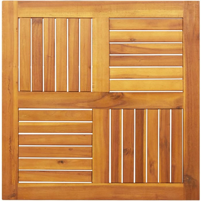 Tablero de mesa cuadrado madera maciza de acacia 70x70x2 cm - comfortxl