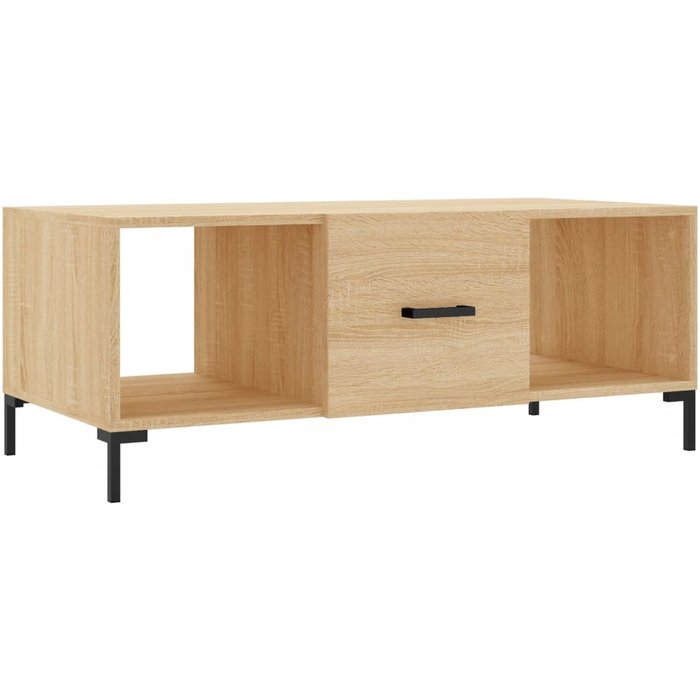 Mesa de centro de contrachapado de roble sonoma 102x50x40 cm - comfortxl