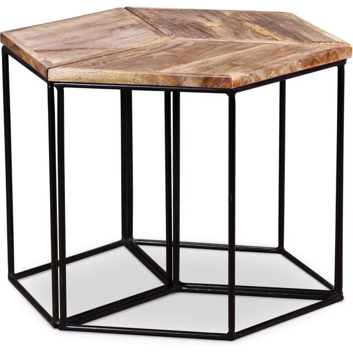 Maison exclusive - mesa de centro de madera maciza de mango 56x48x40 cm