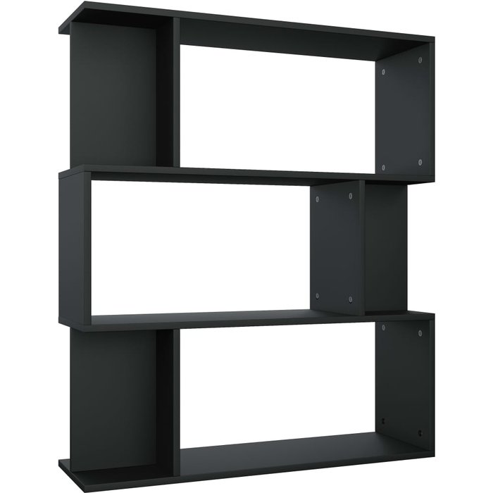 Estantería/divisor madera contrachapada negro 80x24x96 cm – comfortxl
