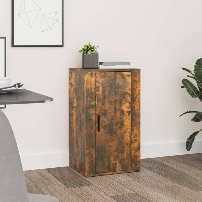 Maison exclusive - aparador madera contrachapada color roble ahumado 40x33x70 cm