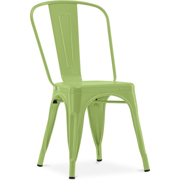 Silla industrial kalax de acero brillo reforzado - gama alta-color verde caqui