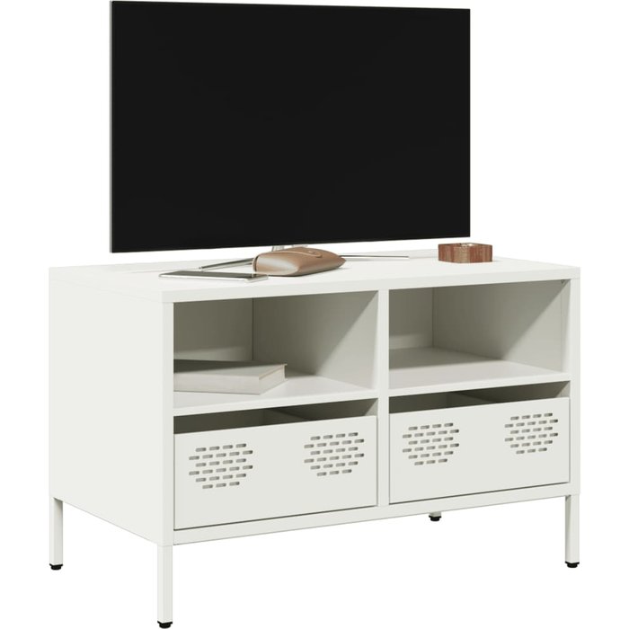 Mueble para tv acero laminado en frío blanco 68x39x43,5 cm