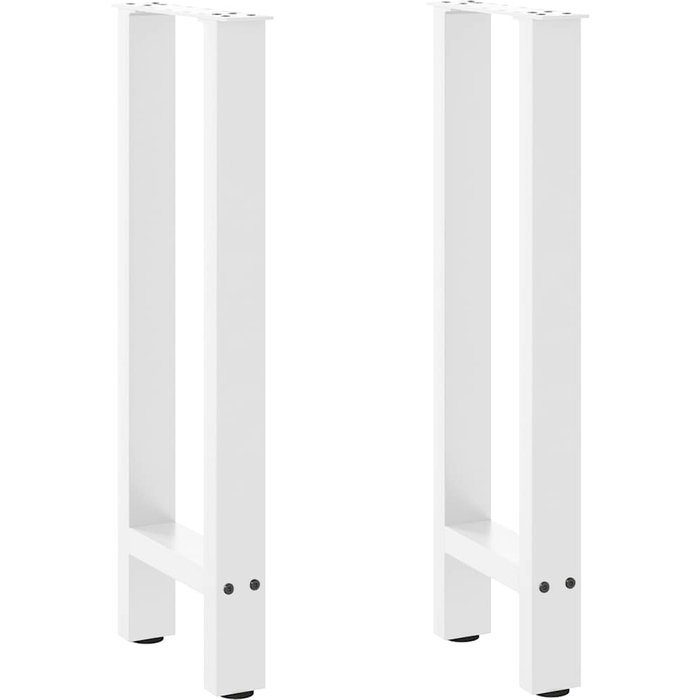 Maison exclusive - patas para consola blancas (2 unidades, 28 x 72-73 cm, acero)