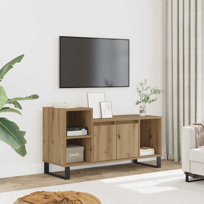 Mueble para tv madera de ingeniería roble artisan 100x35x55 cm vidaxl