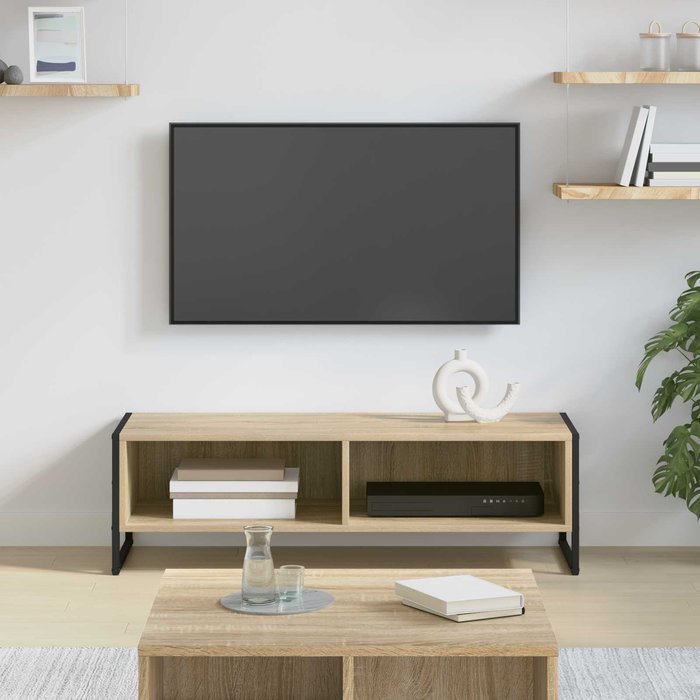 Mueble de tv sonoma 100 x 36,5 x 30,5 cm madera de ingeniería