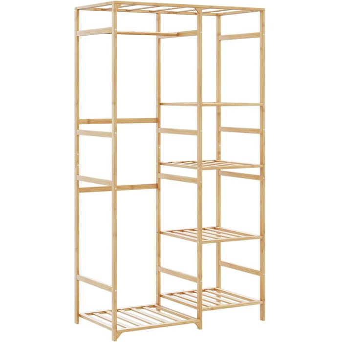 Perchero con estantes 100x50x184,5 cm bambú