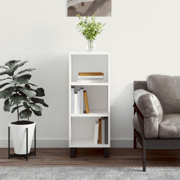 Aparador de madera de ingeniería blanco 34,5x32,5x90 cm - comfortxl