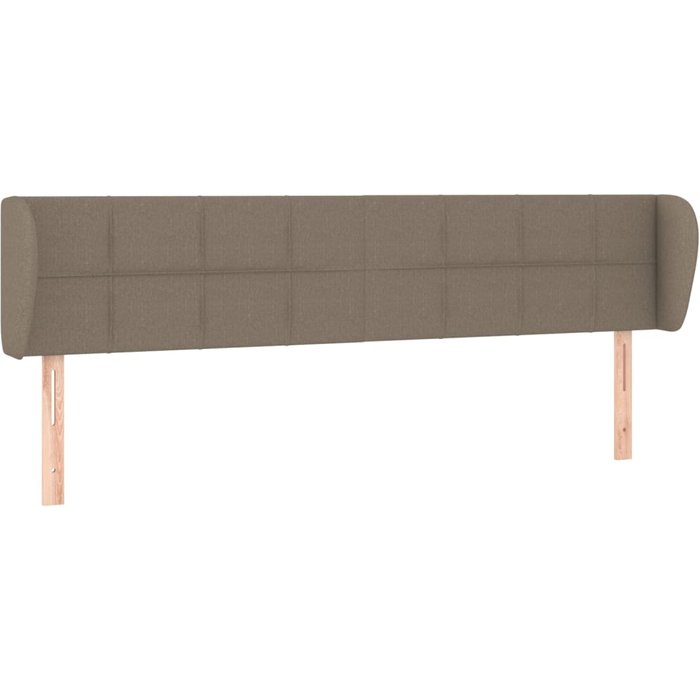 Cabecero de tela gris taupe 203x23x78/88 cm cfw9558940