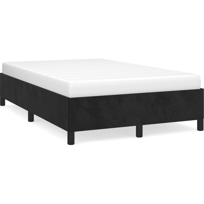 Estructura de cama sin colchón terciopelo gris oscuro 120x190cm vidaxl