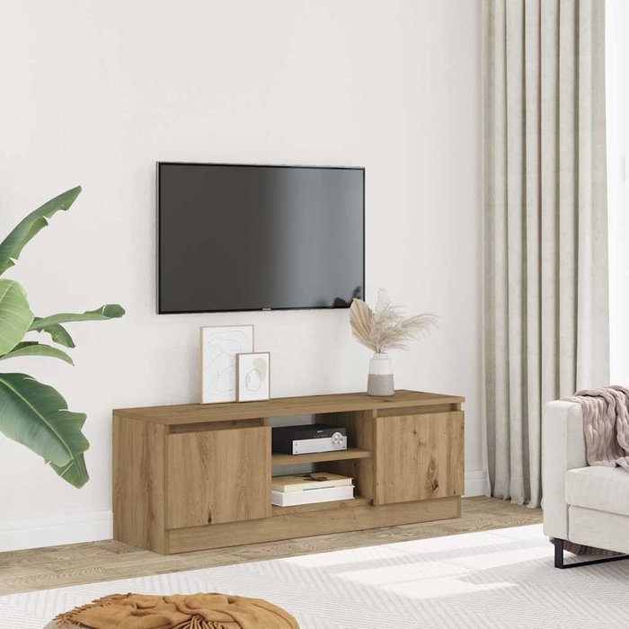 Mueble de tv madera de ingeniería roble artisan 102x30x36 cm