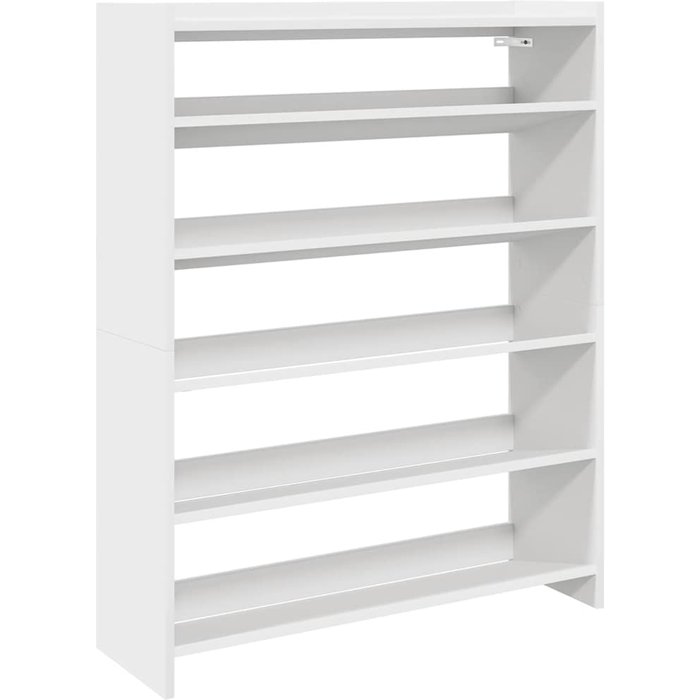 Mueble zapatero madera contrachapada blanco 80x25x100 cm