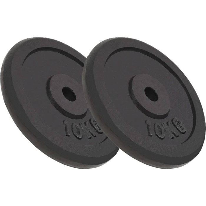 Discos de pesas de hierro fundido 2 uds 2x10 kg