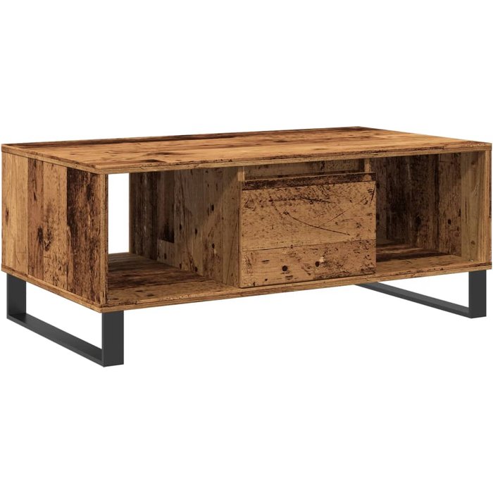 Mesa de centro madera de ingeniería envejecida 90x50x36,5 cm - comfortxl