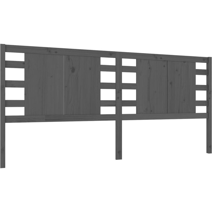 Cabecero madera maciza de pino gris 146x4x100 cm - comfortxl