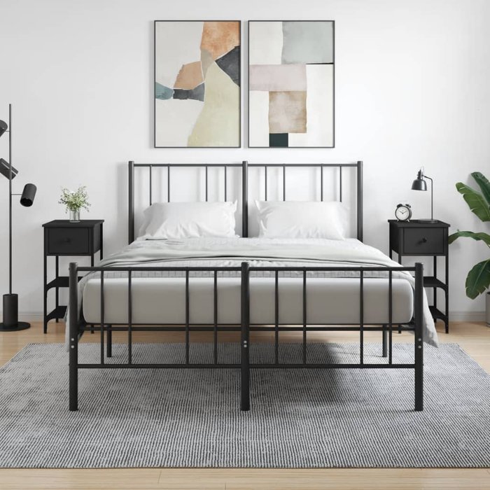 Maison exclusive - mesitas de noche 2 uds madera de ingeniería negro 34x36x70 cm