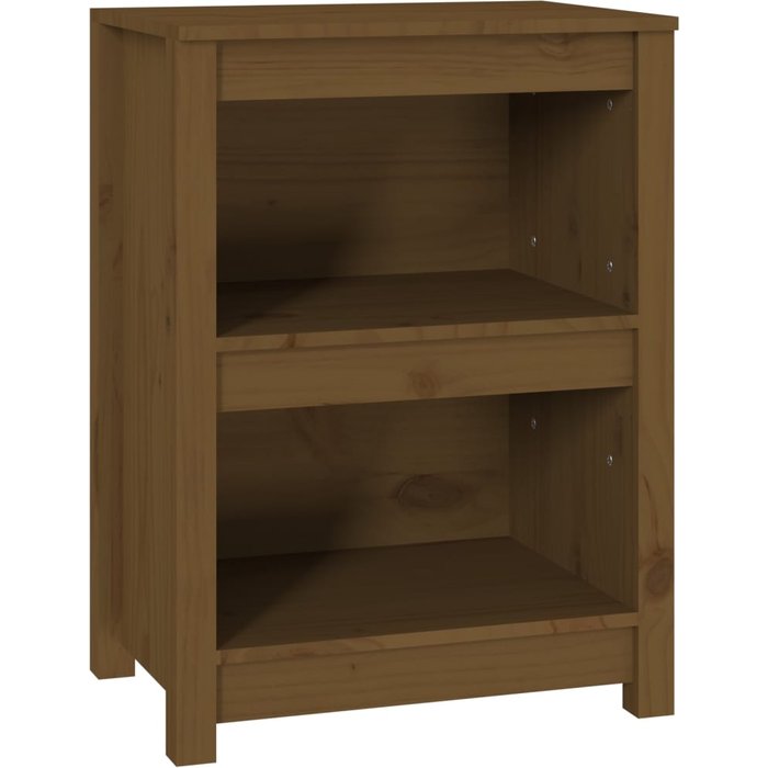 Estantería madera maciza de pino marrón miel 50x35x68 cm – comfortxl