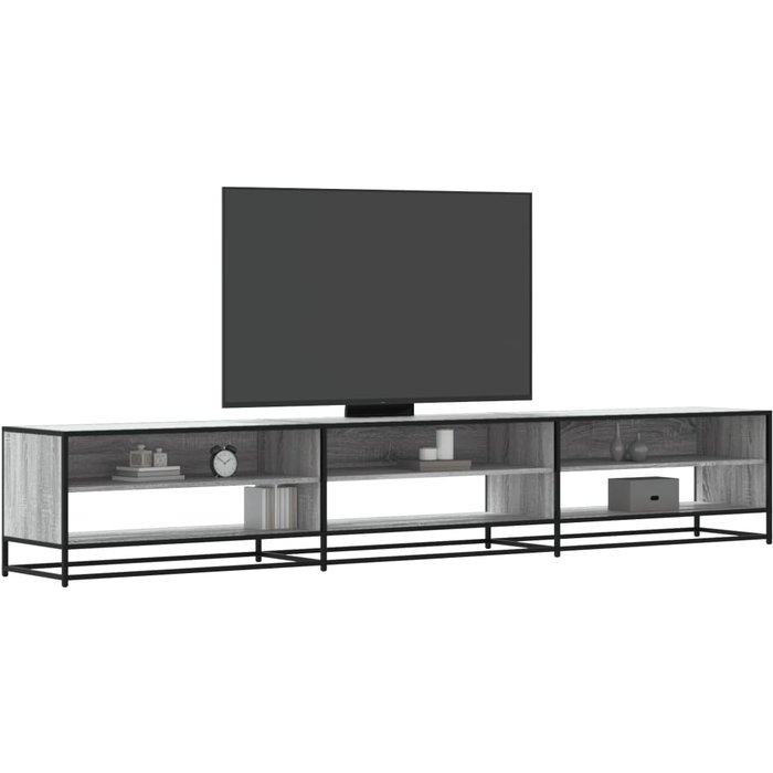 Mueble de tv madera de ingeniería gris sonoma 270x40x46 cm vidaxl