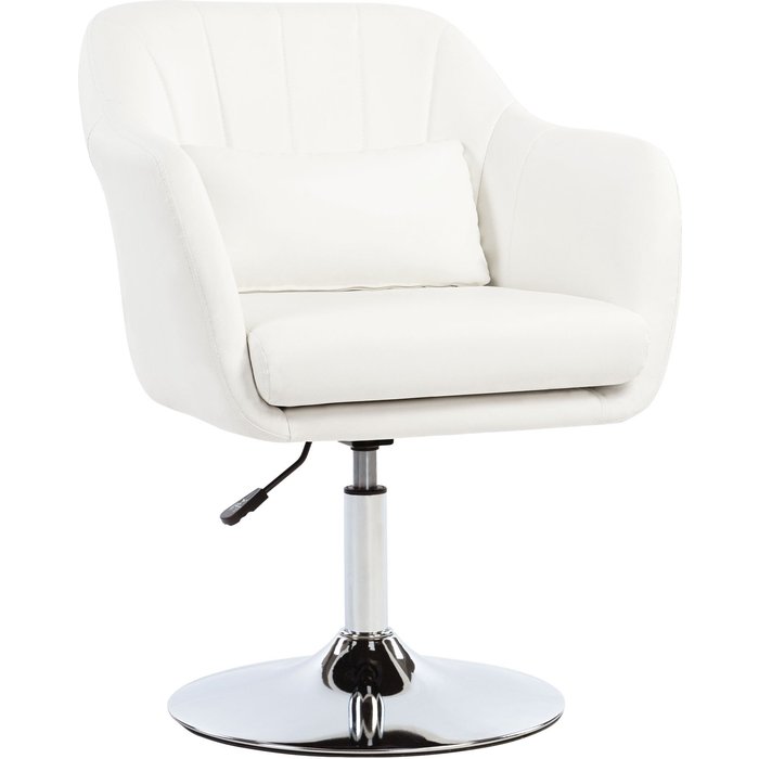 Sillón para salón homcom pu blanco 60x60x91 cm