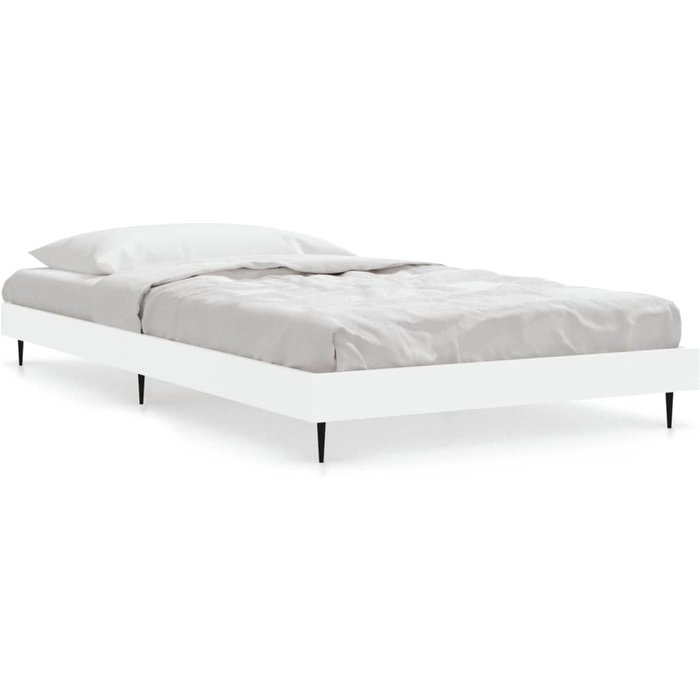 Estructura de cama madera de ingeniería blanca 90x200 cm — comfortxl