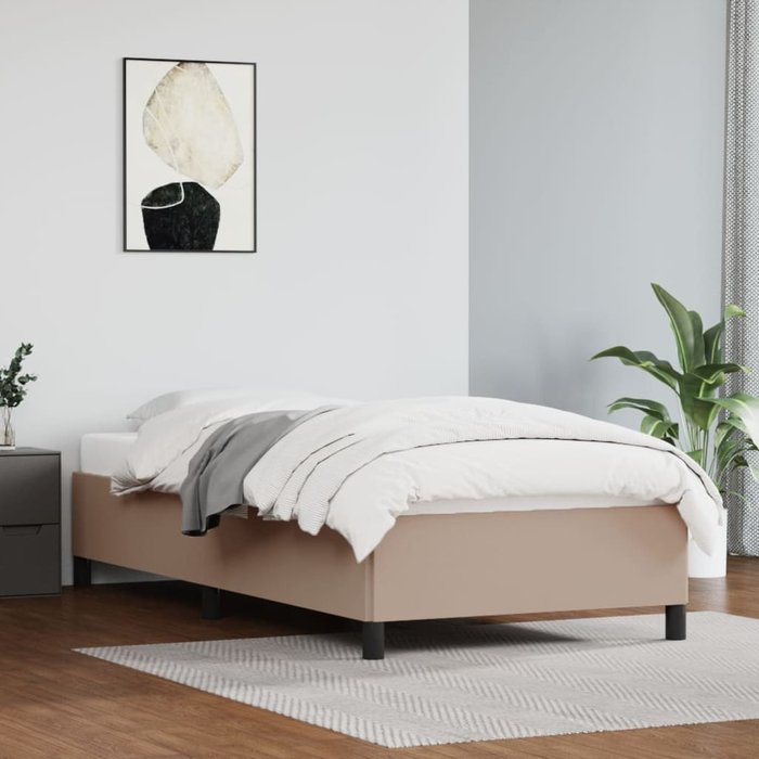 Estructura de cama cappuccino 100x200 cm polipiel