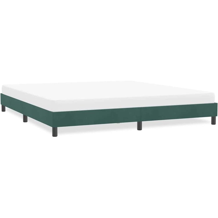 Estructura cama sin colchón terciopelo verde oscuro 180x220 cm vidaxl