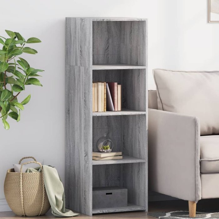 Maison exclusive - aparador alto madera de ingeniería gris sonoma 40x41x124 cm