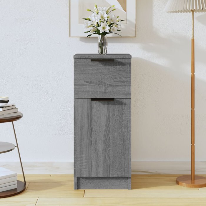 Maison exclusive - aparador de madera contrachapada gris sonoma 30x30x70 cm