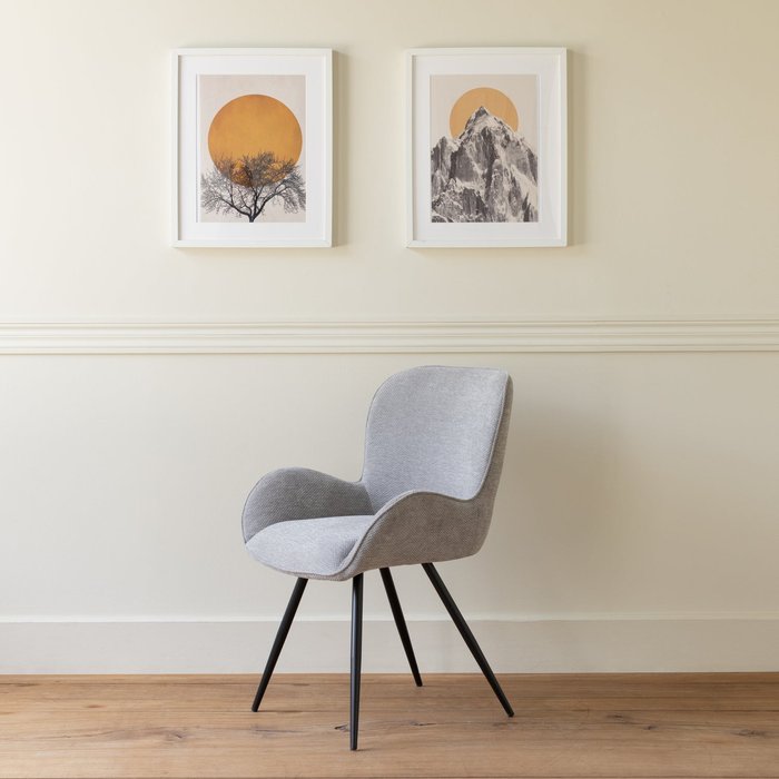 Silla de chenilla gris eva