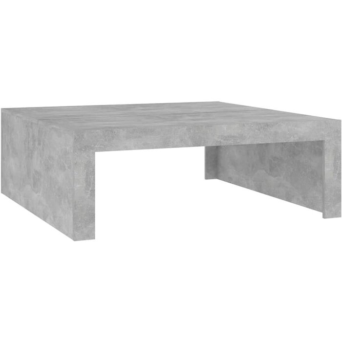 Mesa de centro de madera compuesta gris hormigón 100x100x35 cm - comfortxl