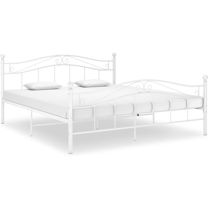 Estructura de cama sin colchón metal blanco 140x200 cm vidaxl