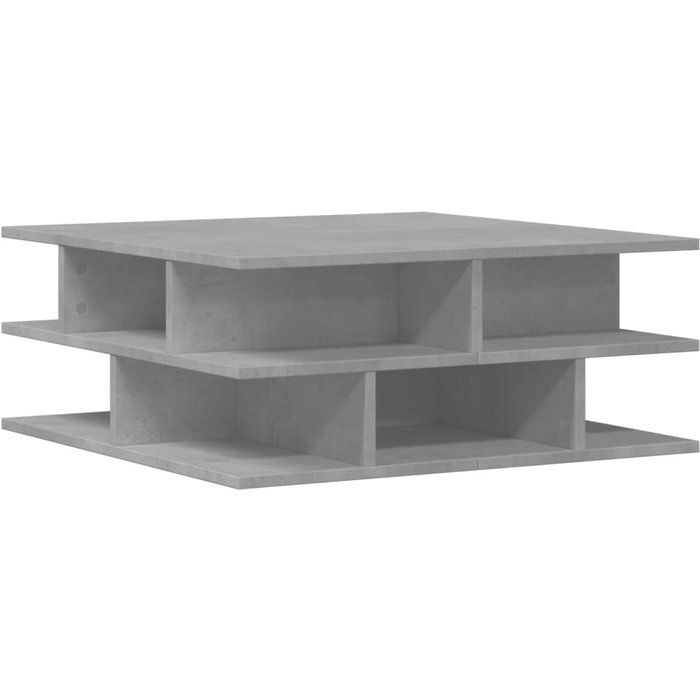 Mesa de centro madera de ingeniería gris hormigón 70x70x29 cm - comfortxl