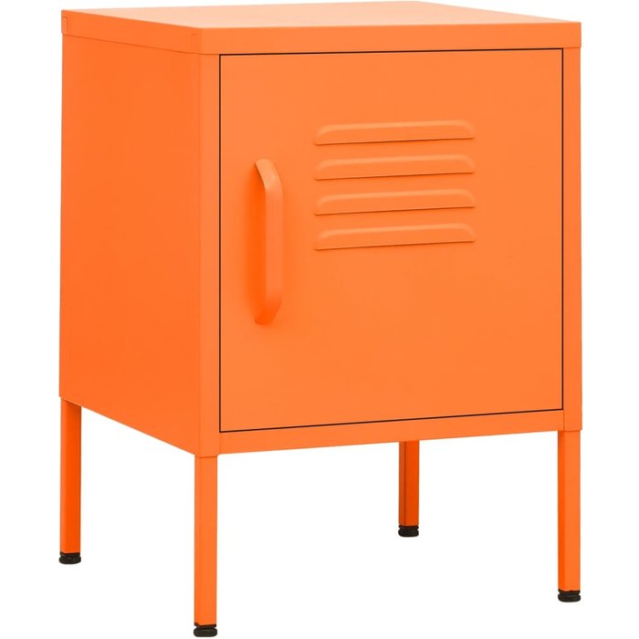 Mesita de noche acero naranja 35x35x51 cm - comfortxl