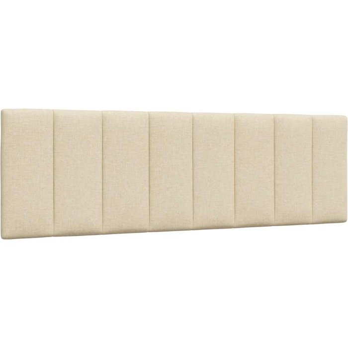 Cabecero de cama acolchado tela crema 160 cm