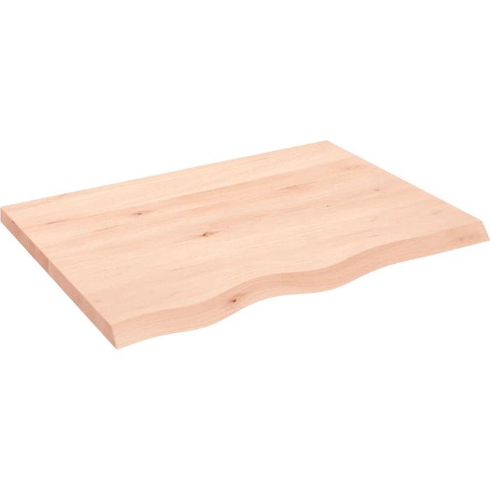 Estante de pared 80x60x(2-4) cm madera maciza de roble sin tratar