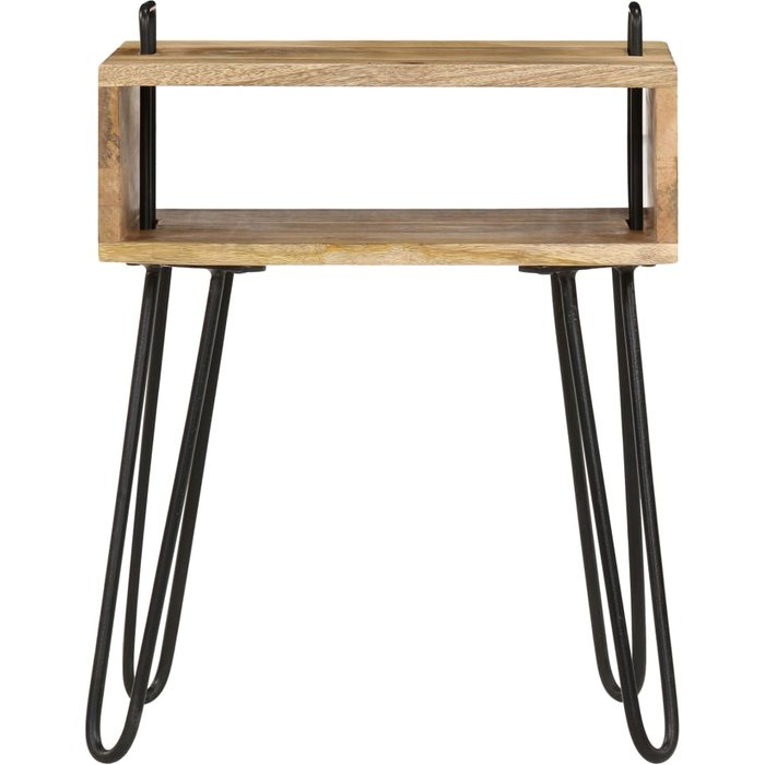 Mesita de noche madera maciza de mango 40 x 34 x 47 cm