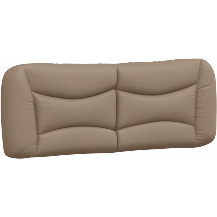 Cabecero de cama acolchado cuero sintético capuchino 140 cm - comfortxl