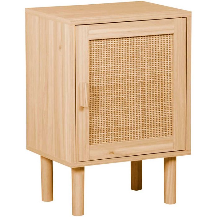 Mesita de noche décor frontal decorativo natural 58x40x30 cm adec