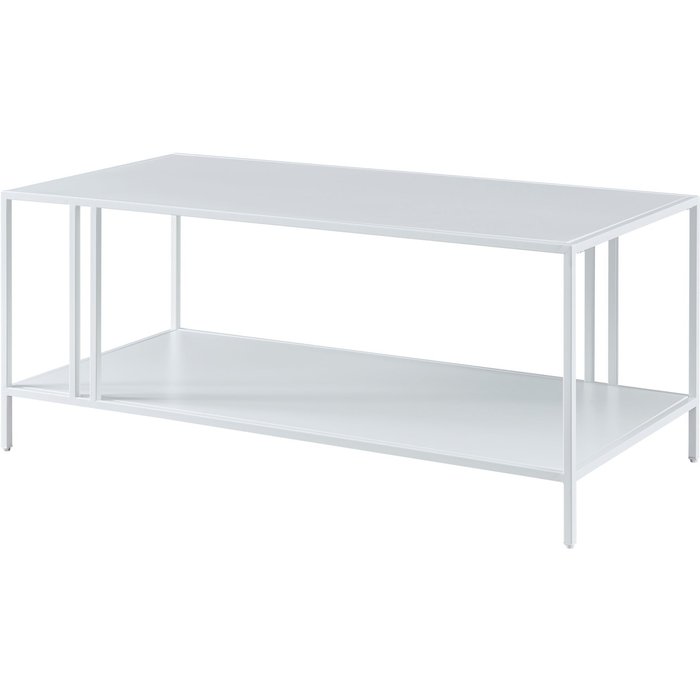 Mesa de centro de metal 47 x 110 x 55 cm blanca 03_0008454