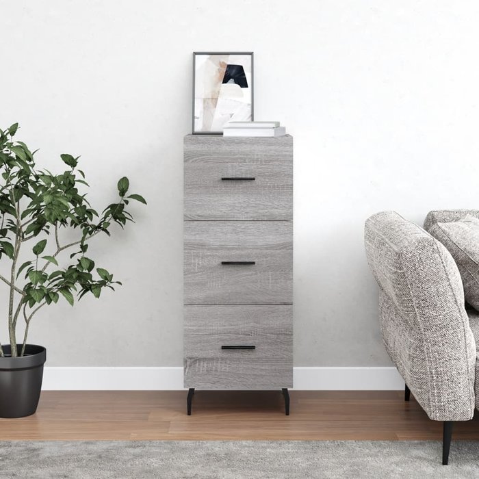 Aparador madera de ingeniería gris sonoma 34,5x34x90 cm - comfortxl