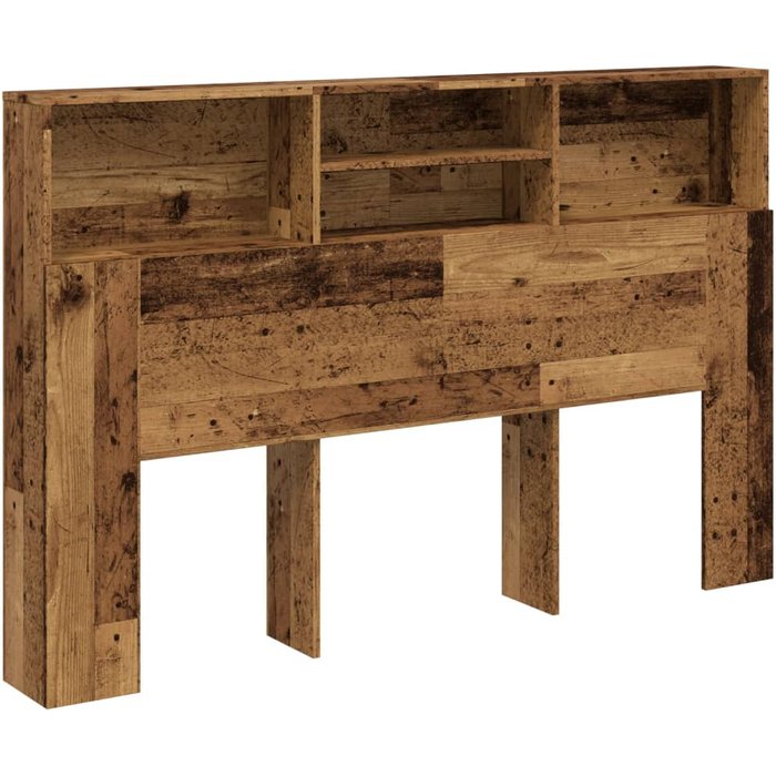 Cabecero armario madera ingeniería envejecida 160x19x103,5 cm - comfortxl