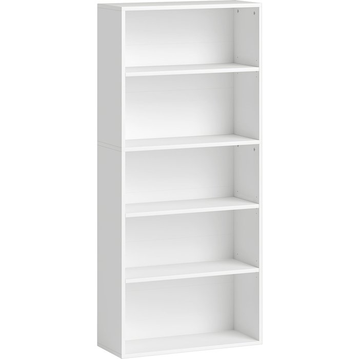 Librería homcom melamina de madera blanco 60x24x133.5 cm