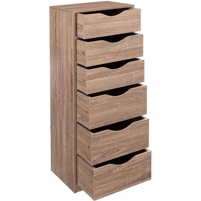 Well home torre de almacenamiento con 6 cajones 33x38x100cm