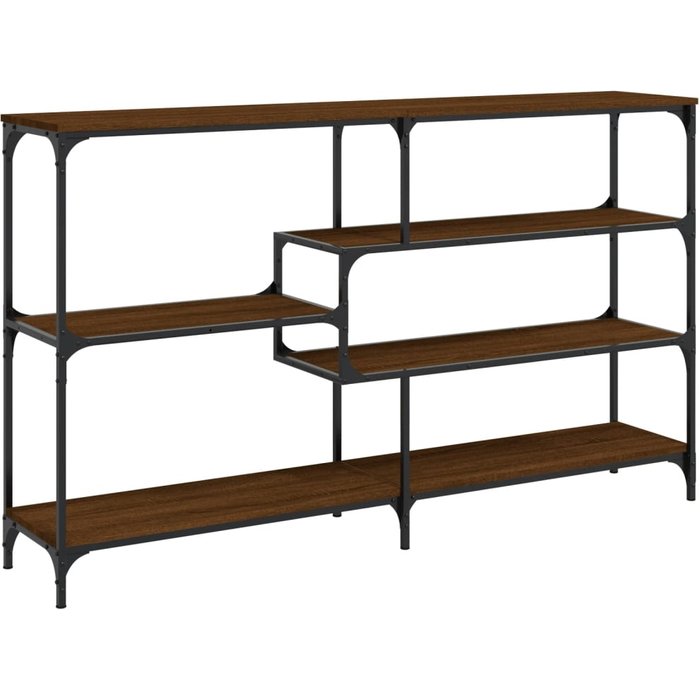 Mesa consola madera de ingeniería marrón roble 160x32x95 cm - comfortxl