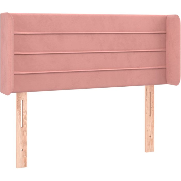 Cabecero cama - mueble cabecero de terciopelo rosa 93x16x78/88 cm