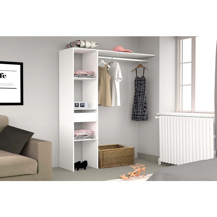 Elysee vestidor elysée 3 estantes + 1 cajón + 1 armario de diseño